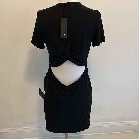 Lulus Basic With a Twist Back Cutout Mini Dress - Picture 4 of 9